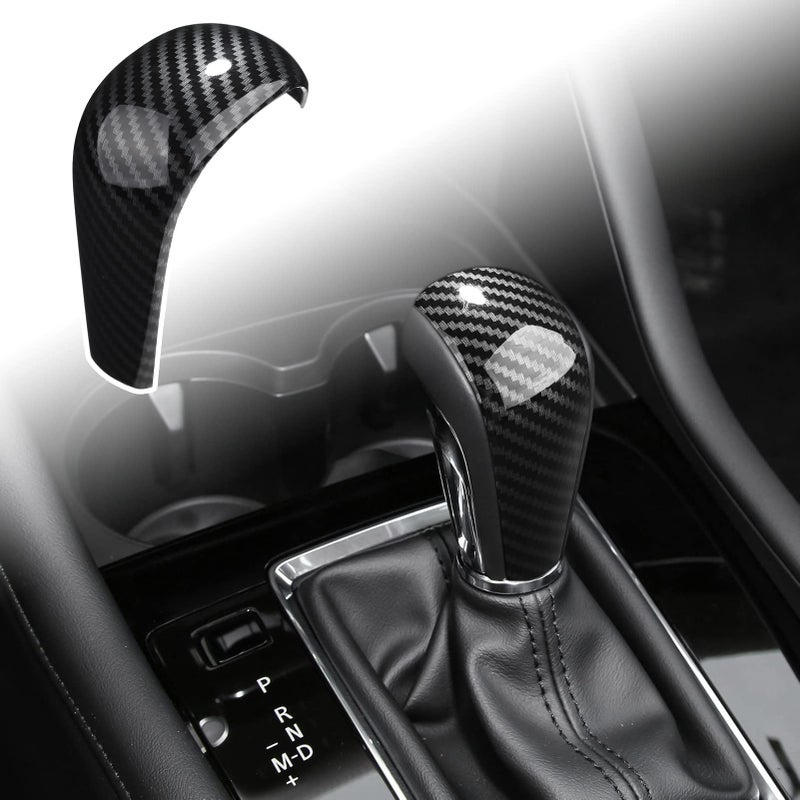 ANFOKAS Compatible with Mazda 3 CX-30 CX-50 Accessories Sporty Car Gears Gear Panel Gear Shift Knob Cover Trim Cap Interior Decoration Sticker -Carbon Fiber Style - Image 1